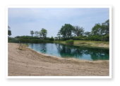Our pond here at Wooded Acres Campground